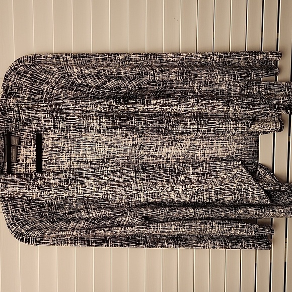 Chico’s Additions Black & White Cardigan Size 2 - Picture 1 of 6
